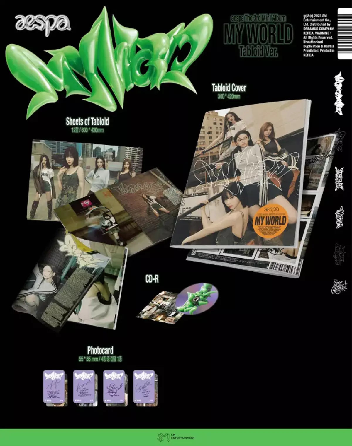 AESPA -  3rd Mini Album MY WORLD Tabloid Ver_2