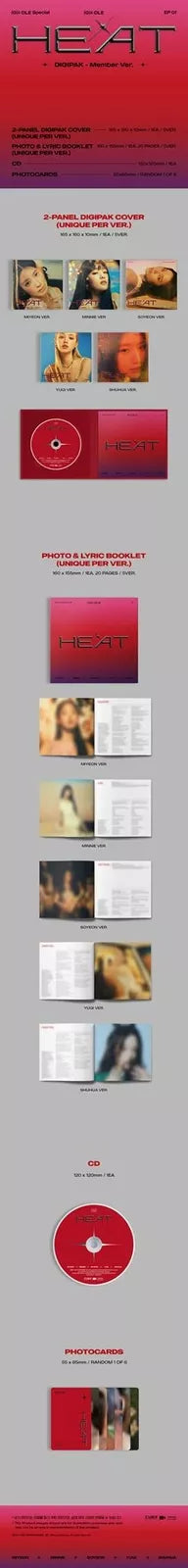 (G)I-DLE Special 1st 3P HEAT DIGIPAK MEMBER Random ver_2